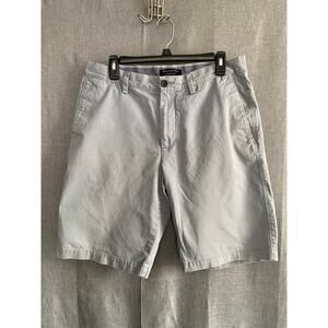 Banana Republic Emerson Shorts Men's 32 Light Gray 100% Cotton Chino Casual